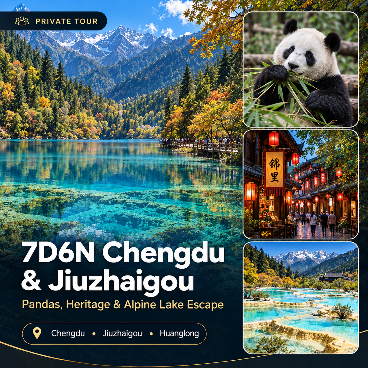 7D6N Chengdu & Jiuzhaigou Private Tour