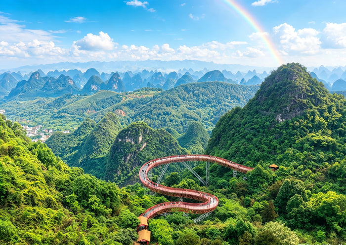 Ruyi Peak mountain landscape in Yangshuo, Guangxi